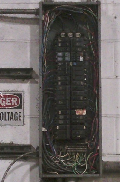 Visual inspection of industrial electrical panel with no visible defects